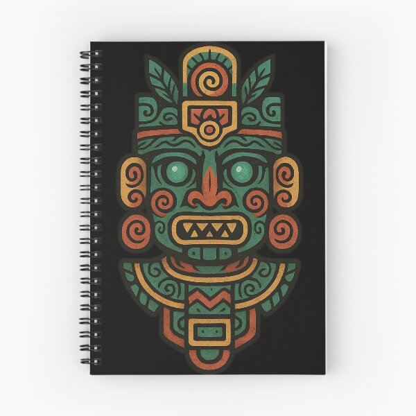 Item preview, Ancient Mayan Warrior Mask Tribal Aztec Tattoo Art designed and sold by AncientVibes.