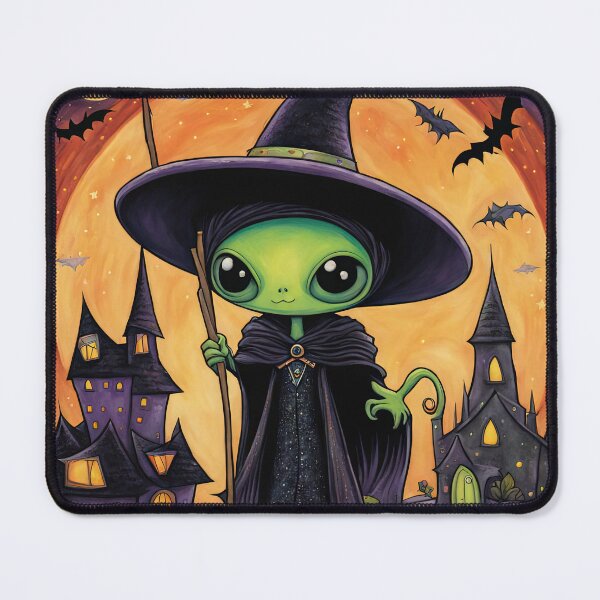 Item preview, Alien dressed as a Witch for Halloween designed and sold by Colin Bentham.