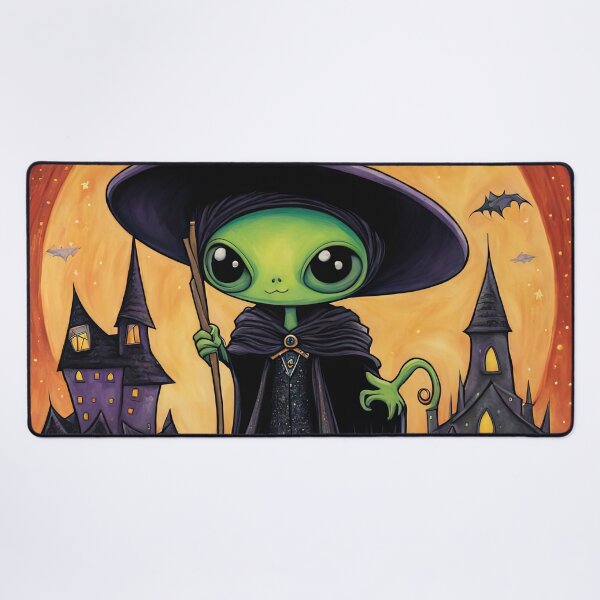 Item preview, Alien dressed as a Witch for Halloween designed and sold by Colin Bentham.