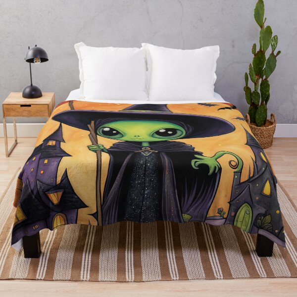 Item preview, Alien dressed as a Witch for Halloween designed and sold by Colin Bentham.