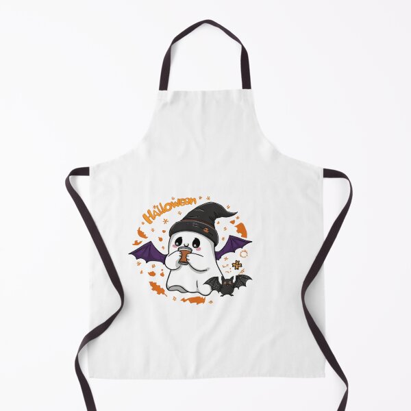 Item preview, Cute ghost with coffee and hat Halloween designed and sold by OtterDesigns.