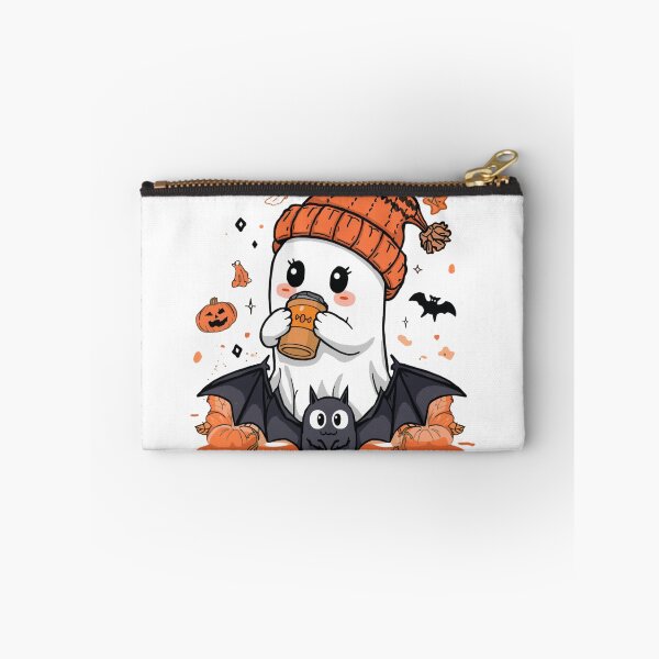 Item preview, Cute Ghost with Coffee Halloween Pumpkin designed and sold by OtterDesigns.