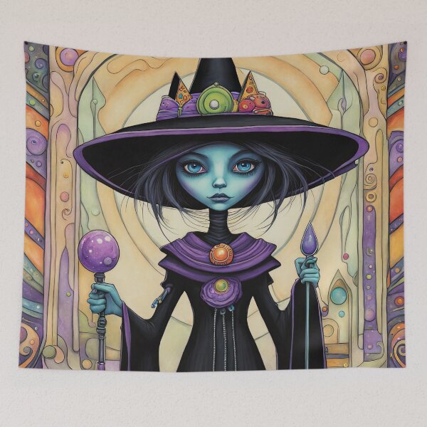 Item preview, Alien dressed as a Witch for Halloween designed and sold by Colin Bentham.