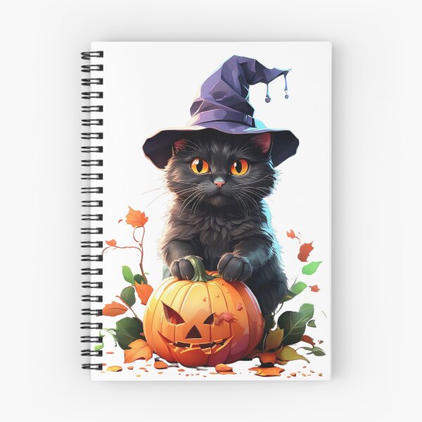 Item preview, Cat with witch hat pumpkin Halloween designed and sold by OtterDesigns.