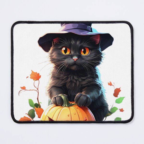 Item preview, Cat with witch hat pumpkin Halloween designed and sold by OtterDesigns.