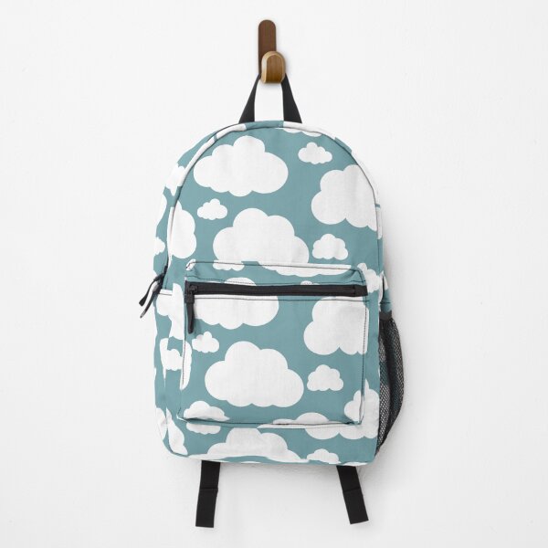 Item preview, Cartoon white clouds against a light blue green sky background Simple graphic designed and sold by Crispifly.