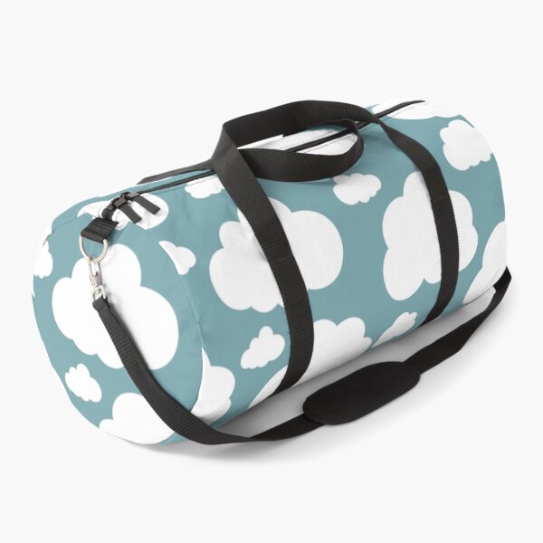 Item preview, Cartoon white clouds against a light blue green sky background Simple graphic designed and sold by Crispifly.