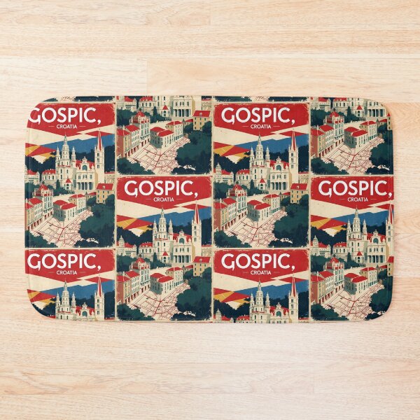 Item preview, Gospic Croatia 1950s Vintage Travel Tourism designed and sold by TravelersGems.