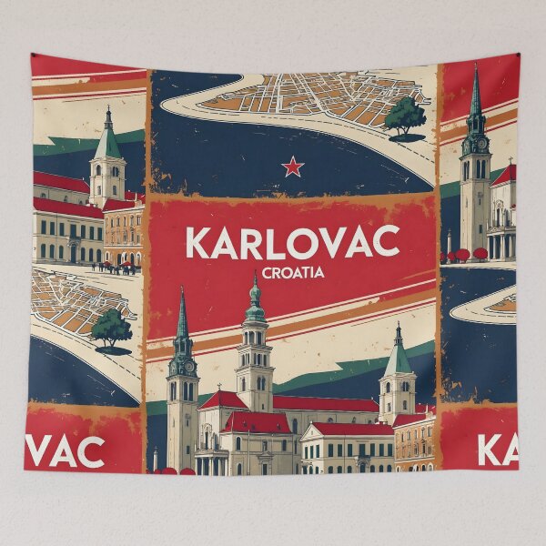 Item preview, Karlovac Croatia 1950s Vintage Travel Tourism designed and sold by TravelersGems.