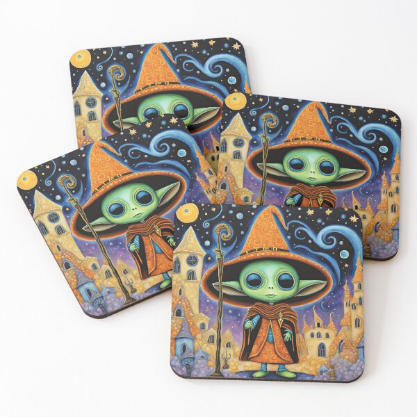 Item preview, Alien dressed as a wizard for Halloween designed and sold by Colin Bentham.