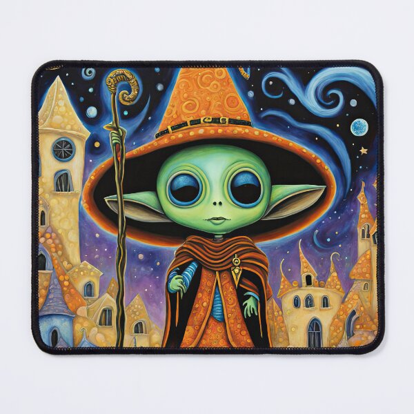 Item preview, Alien dressed as a wizard for Halloween designed and sold by Colin Bentham.
