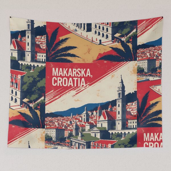 Item preview, Makarska Croatia 1950s Vintage Travel Tourism designed and sold by TravelersGems.
