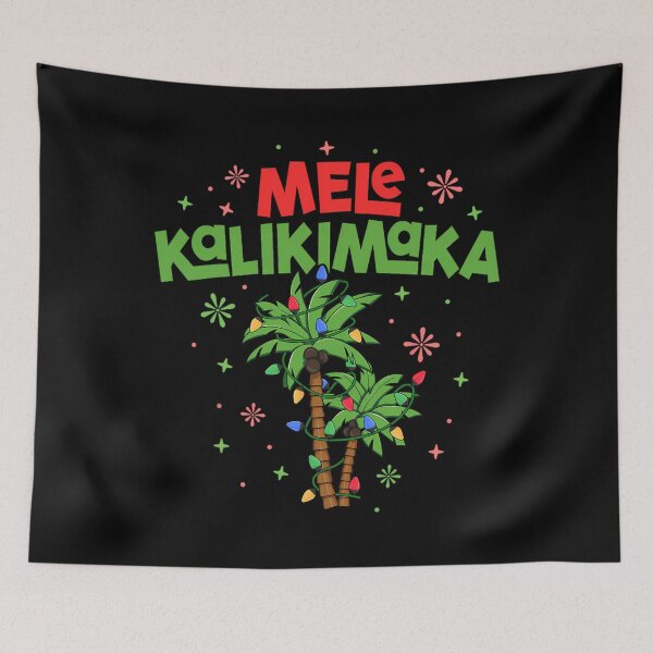 Item preview, Mele Kalikimaka Hawaiian Christmas Palm Tree Lights Xmas 		 designed and sold by yanxdesfir4.