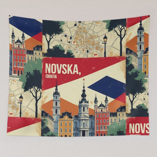 Item preview, Novska Croatia 1950s Vintage Travel Tourism designed and sold by TravelersGems.
