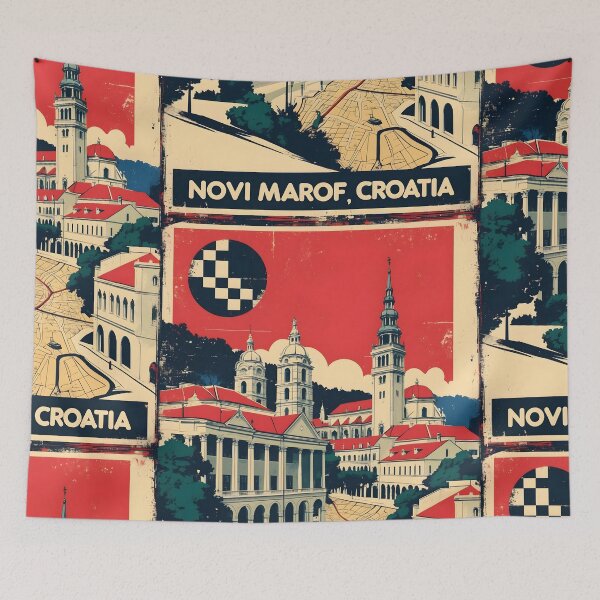 Item preview, Novi Marof Croatia 1950s Vintage Travel Tourism designed and sold by TravelersGems.