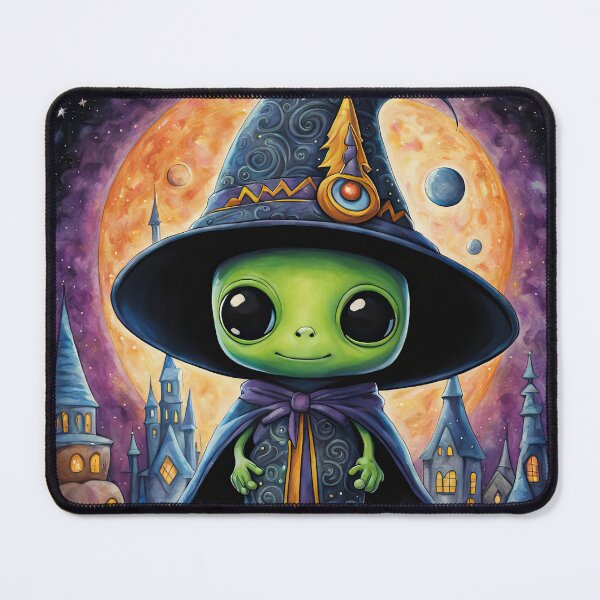 Item preview, Alien dressed as a wizard for Halloween designed and sold by Colin Bentham.