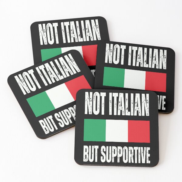 Item preview, Not Italian But Supportive, Funny Italy Support Saying, Italian Flag, Support Italy Meme designed and sold by PrintItStudio.