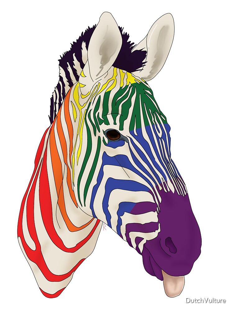 Rainbow Zebra Watercolor Animal Painting | Kids T-Shirt