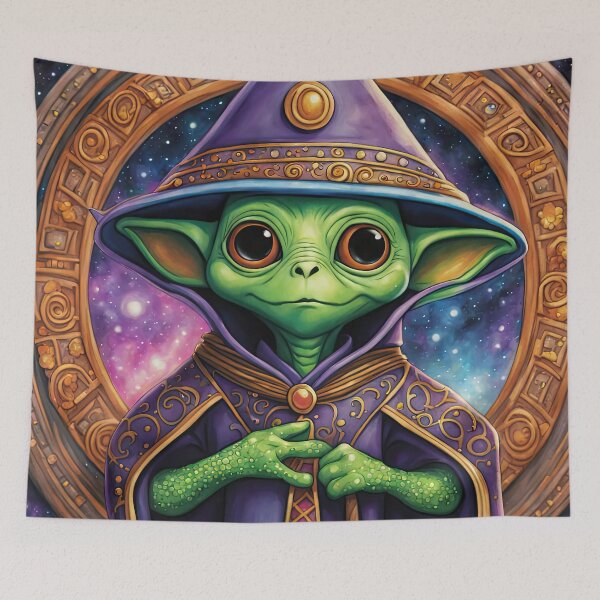 Item preview, Alien dressed as a wizard for Halloween designed and sold by Colin Bentham.