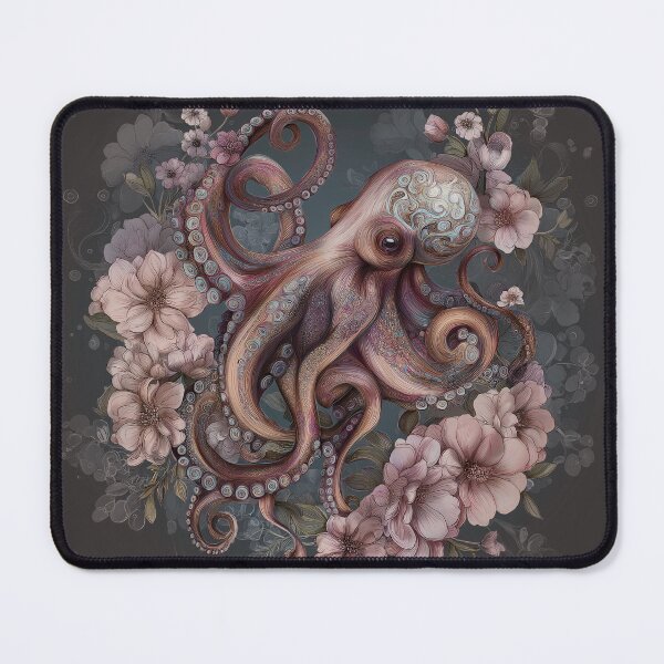 Item preview, Bloom of the Deep: Enchanted Octopus Among Blossoms designed and sold by HEXANDGLOSS.