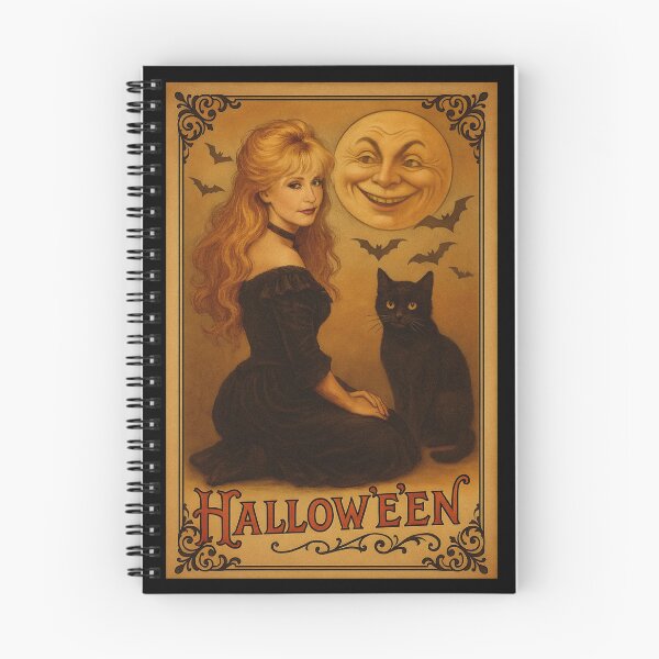 Item preview, Linnea Quigley Vintage Victorian Halloween Postcard Witch and Black Cat designed and sold by hollie13.