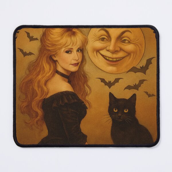 Item preview, Linnea Quigley Vintage Victorian Halloween Postcard Witch and Black Cat designed and sold by hollie13.