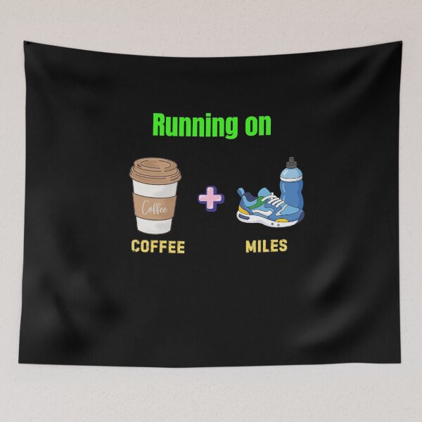 Item preview, Coffee & Miles Running T-Shirt | Marathon Runner Gift | Jogging & Endurance Apparel designed and sold by endurothreads.