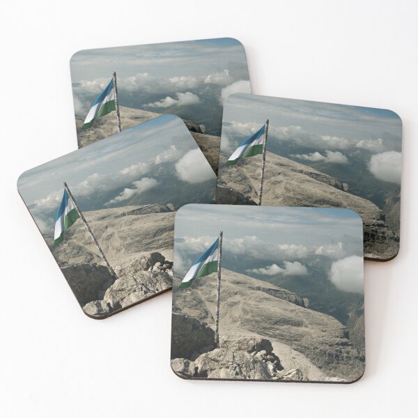 Item preview, Ladin Flag on Piz Boè – Spirit of the Sella Massif designed and sold by alicjamiekina.