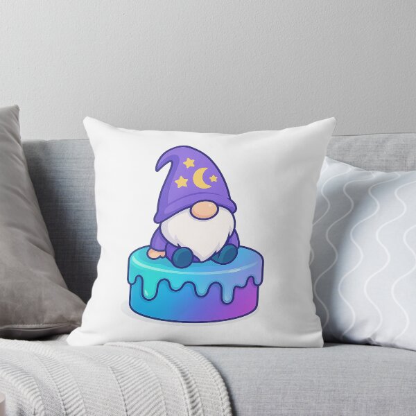 Item preview, Crescent-and-Stars Hat Gnome on Gradient Cake – Cute Dessert Tee designed and sold by PrintCreations9.