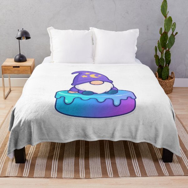Item preview, Crescent-and-Stars Hat Gnome on Gradient Cake – Cute Dessert Tee designed and sold by PrintCreations9.