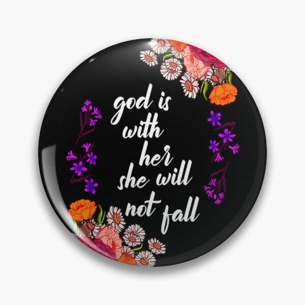 Item preview, God Is With Her Biblical Quote Godly Sayings Christian 	 		 designed and sold by spicekrampon.