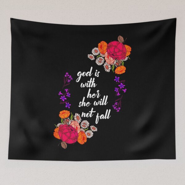 Item preview, God Is With Her Biblical Quote Godly Sayings Christian 	 		 designed and sold by spicekrampon.