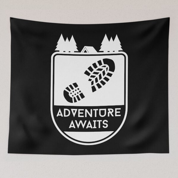Item preview, The adventure is waiting badge designed and sold by PhrasesTheThird.