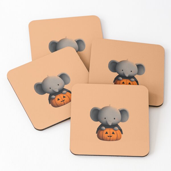 Item preview, Halloween Elephant – Cute cartoon elephant with pumpkin designed and sold by Meiersbeste.