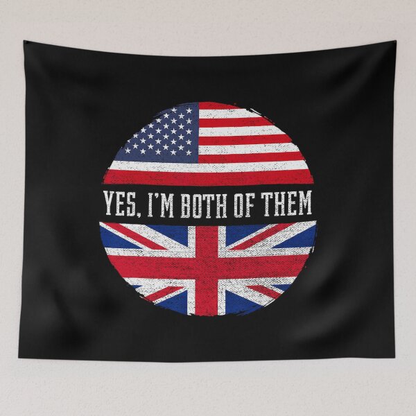 Item preview, Half American Half British USA Flag United Kingdom Heritage 		 designed and sold by krtezivengarh.