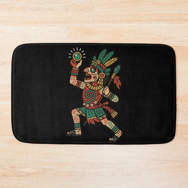 Item preview, Ancient Aztec Warrior Holding Orb Tribal Culture designed and sold by AncientVibes.
