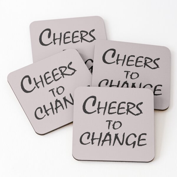 Item preview, Cheers to Change – Motivational Quote Design designed and sold by ArtNestVerse.