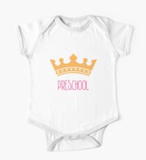 Preschool Princess Shirt Funny Back To School Gift for Girls One Piece - Short Sleeve
