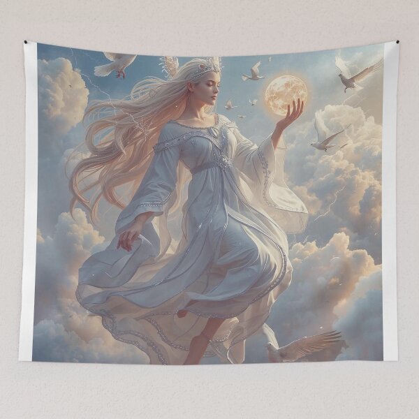 Item preview, Air Goddess – Celestial Priestess of Clouds and Lightning designed and sold by MissSaylor.