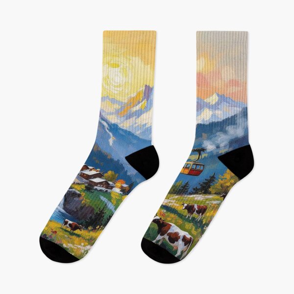 Item preview, Alpine Harmony – cows, cable cars & culture in a golden mountain dreamscape designed and sold by FotoworldEdel.