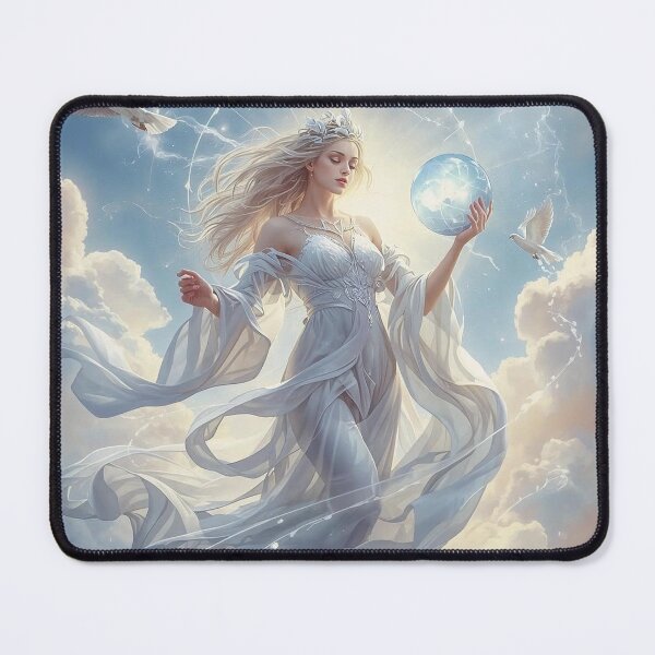 Artikelvorschau, Luftgöttin - Ätherische Himmelsgottheit Fantasy Art entworfen und verkauft von MissSaylor.