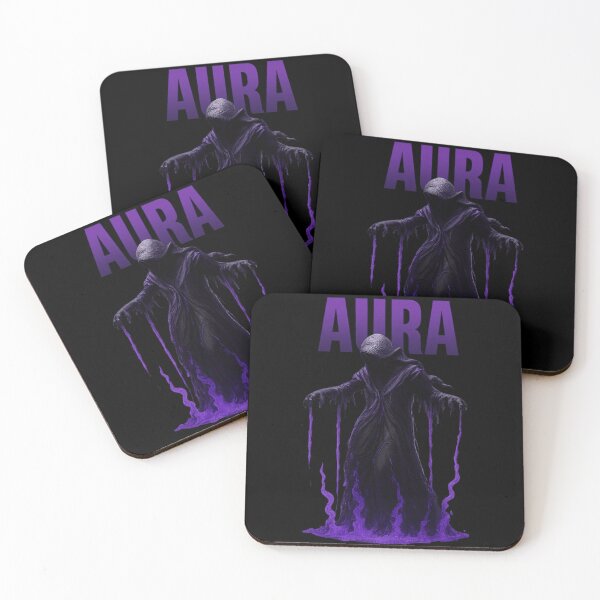 Item preview, Aura Dark Gothic Spirit – Purple Energy Hooded Cloak Figure Fantasy Artwork designed and sold by SoulFlex.