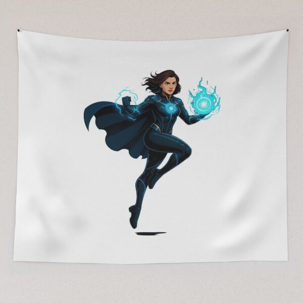 Item preview, Nova Pulse – Cosmic Energy Female Superhero in Action designed and sold by House of Angel Jams.