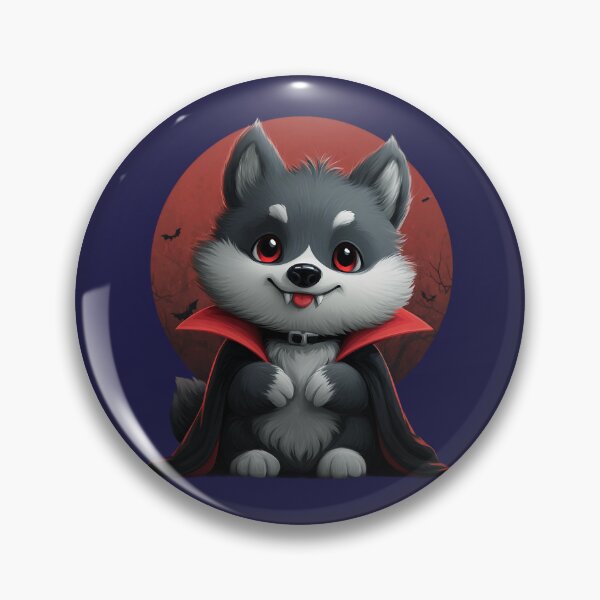 Item preview, Halloween Wolf – Cute vampire puppy in Dracula costume designed and sold by Meiersbeste.