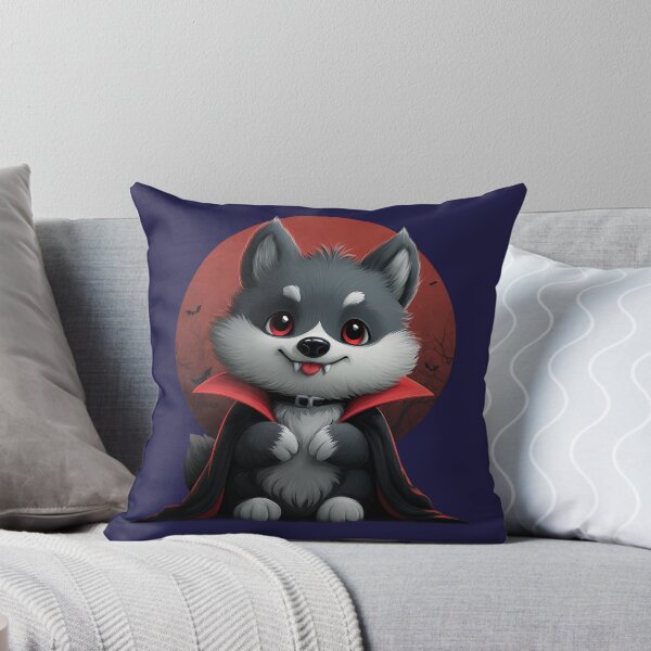 Item preview, Halloween Wolf – Cute vampire puppy in Dracula costume designed and sold by Meiersbeste.