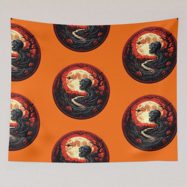 Item preview, Living Skull | Halloween Time | Dark Scary designed and sold by monkeybusiness.pt.