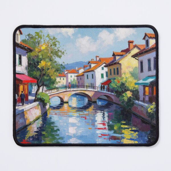 Item preview, River Village – happy little trees, blooming colors & peaceful skies designed and sold by FotoworldEdel.