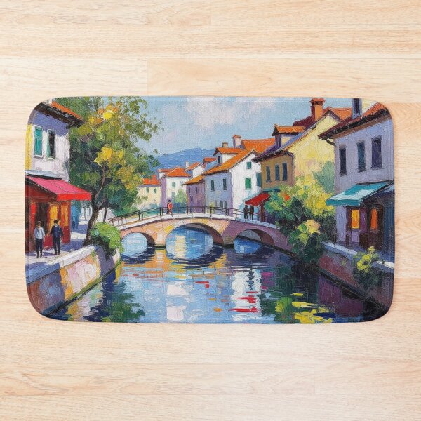 Item preview, River Village – happy little trees, blooming colors & peaceful skies designed and sold by FotoworldEdel.