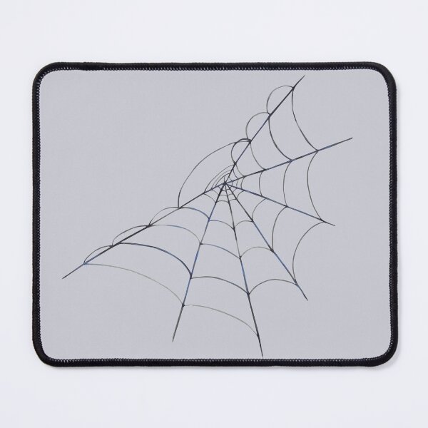 Item preview, Spider web with thin grey black threads forming a natural cobweb. Hand drawn watercolor illustration designed and sold by BartolArt.