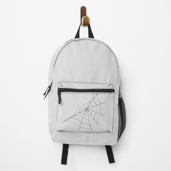 Item preview, Spider web with thin grey black threads forming a natural cobweb. Hand drawn watercolor illustration designed and sold by BartolArt.